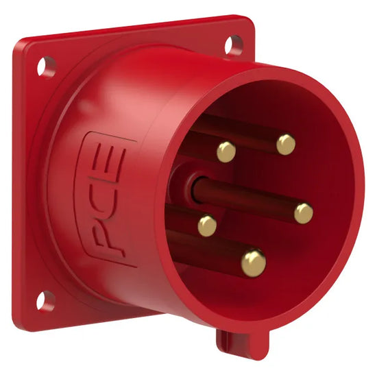 3116 Clavija empotrar/rect. 3P+N+T 6H 32A 400V IP44 Rojo