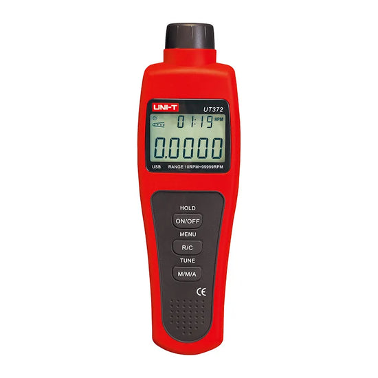 Tacómetro láser digital sin contacto interfaz USB 10-99,999RPM,  50-200mm