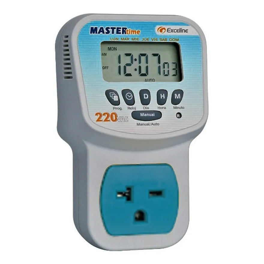 Programador horario enchufable para cargas eléctricas 20A 220V