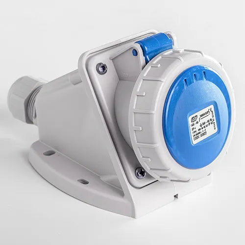 Base mural 16A 3P+T 230VCA 9h Azul IP66-IP67