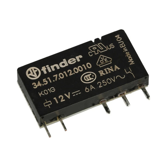 Relevador electromecánico ultra delgado 5 pines 12VCD 1CO 1NA1NC AgNi 6A 250V