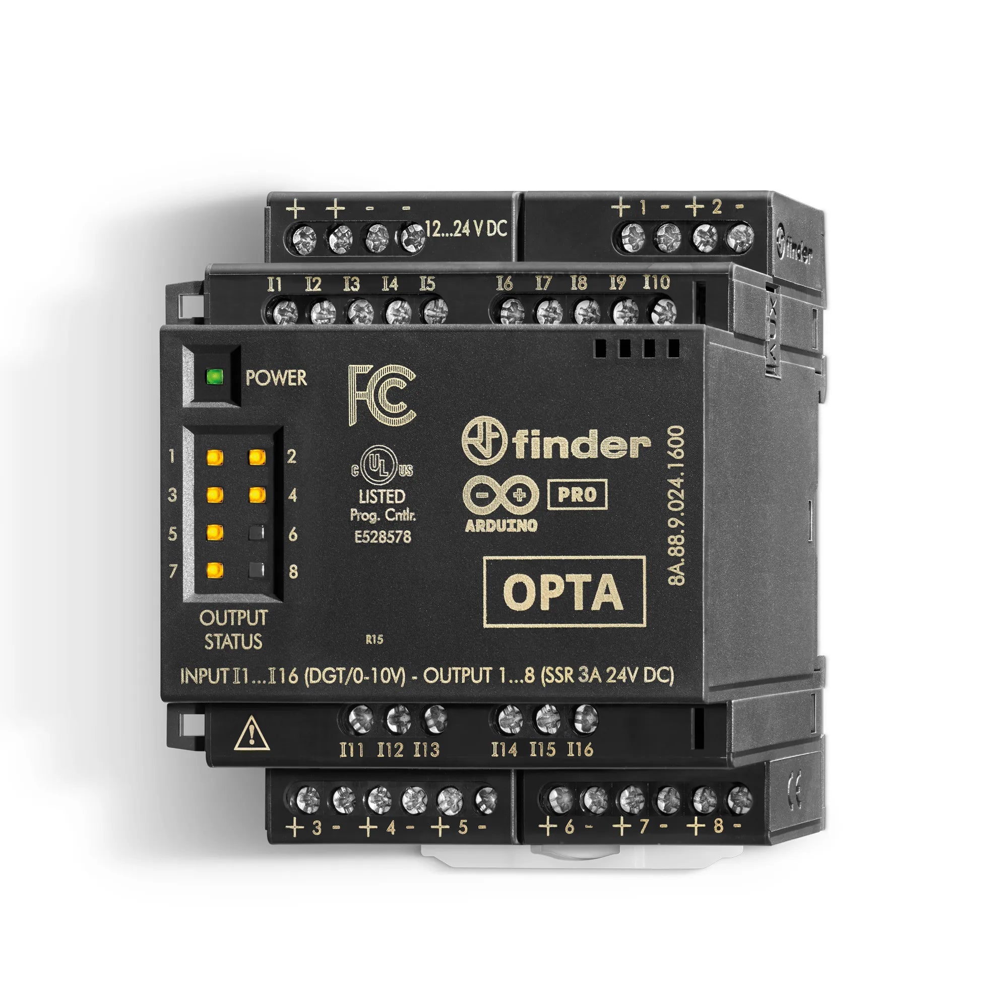 Opta Rele logico programable. Modulo de Expansion 16 DI/AI 8SSR 8NA 3A 24VDC