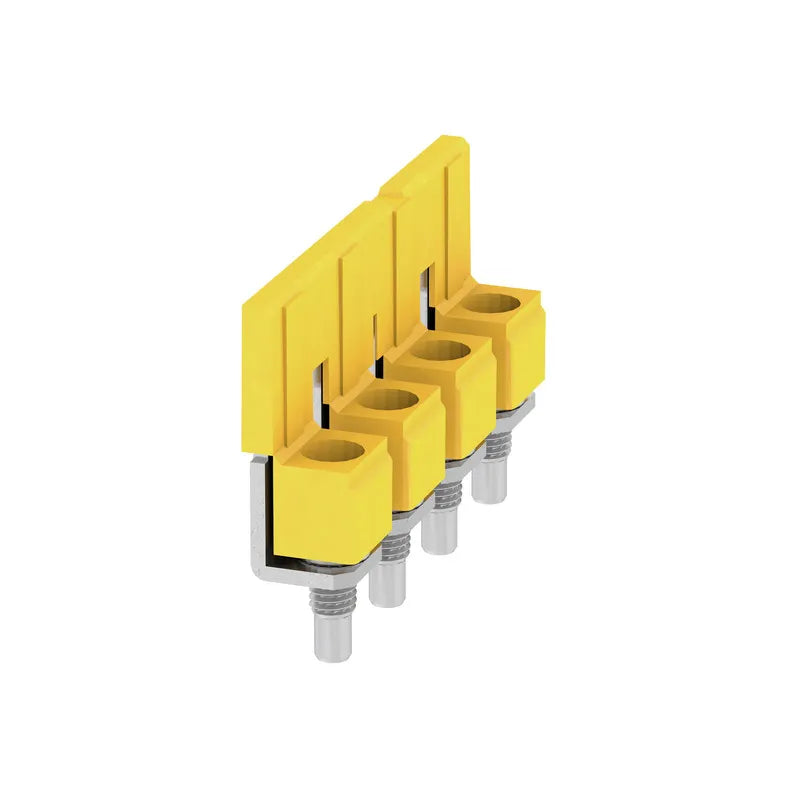 WQV 10/4 Puente atornillable amarillo de 4 polos para WDU de 10 mm²