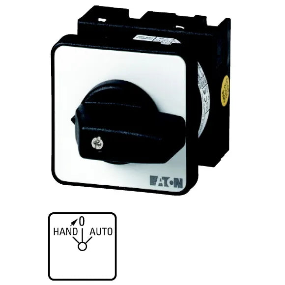 T0-1-15434/E Interruptor CAM MAN-0-AUTO 1P 2contactos 20A P/empotrar IP65
