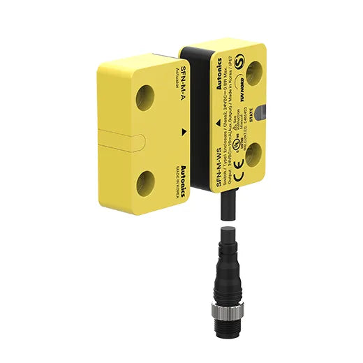 SFN-M-W Interruptor de puerta de seguridad magnético 1NA+PNP cable conector M12