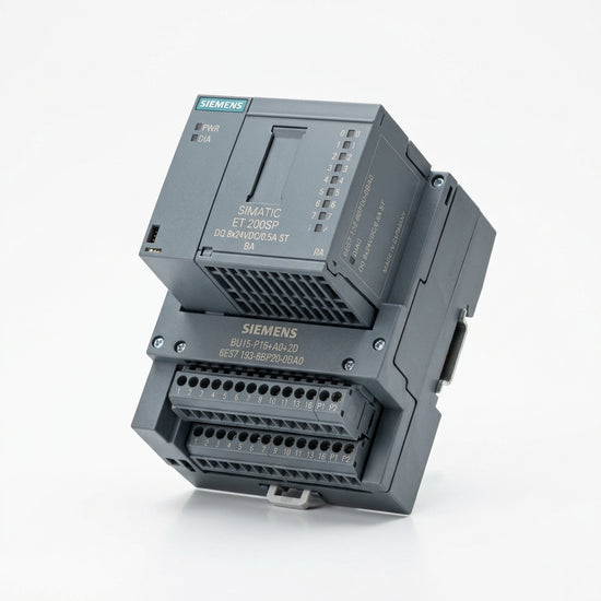 Siemens 6ES7 193-6BP20-0BA0 + 6ES7 132-6BF00-0BA0 bloque terminal.