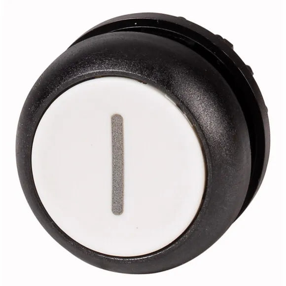 M22S-D-W-X1 RMQ-Titan Botón pulsador Plano B/negro 22mm Momentáneo -I- Blanco