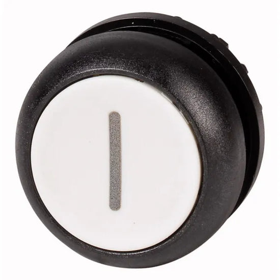 M22S-DR-W-X1 RMQ-Titan Botón pulsador Plano B/negro 22mm Mantenido -I- Blanco