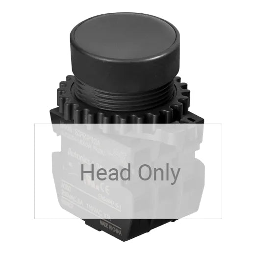 S3PR-P1K Botón pulsador redondo saliente 30mm momentáneo negro