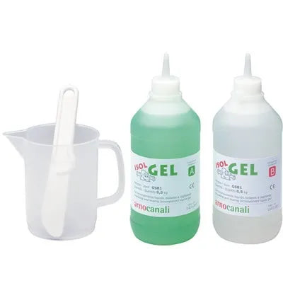 Gel dieléctrico aislante de dos componentes con 2 botes de 500g