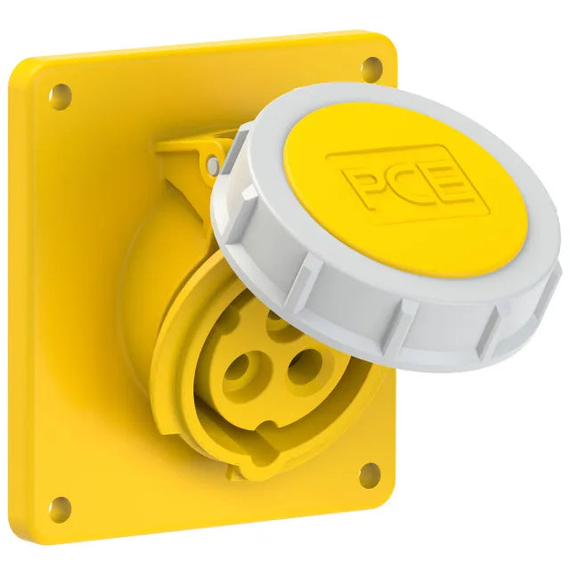 1801 Base empotrar 2P+T 4H 16A 110V IP67 Amarillo