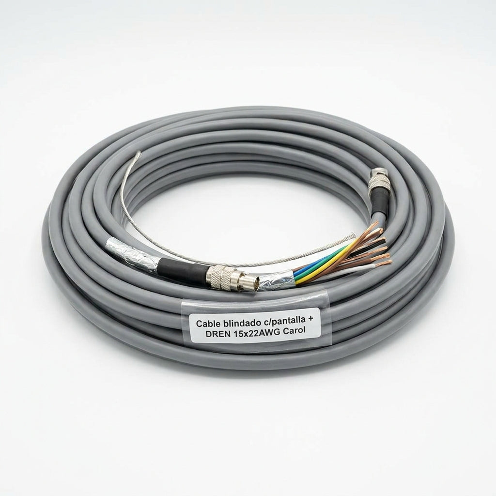 Cable blindado c/pantalla + DREN 15x22AWG Carol