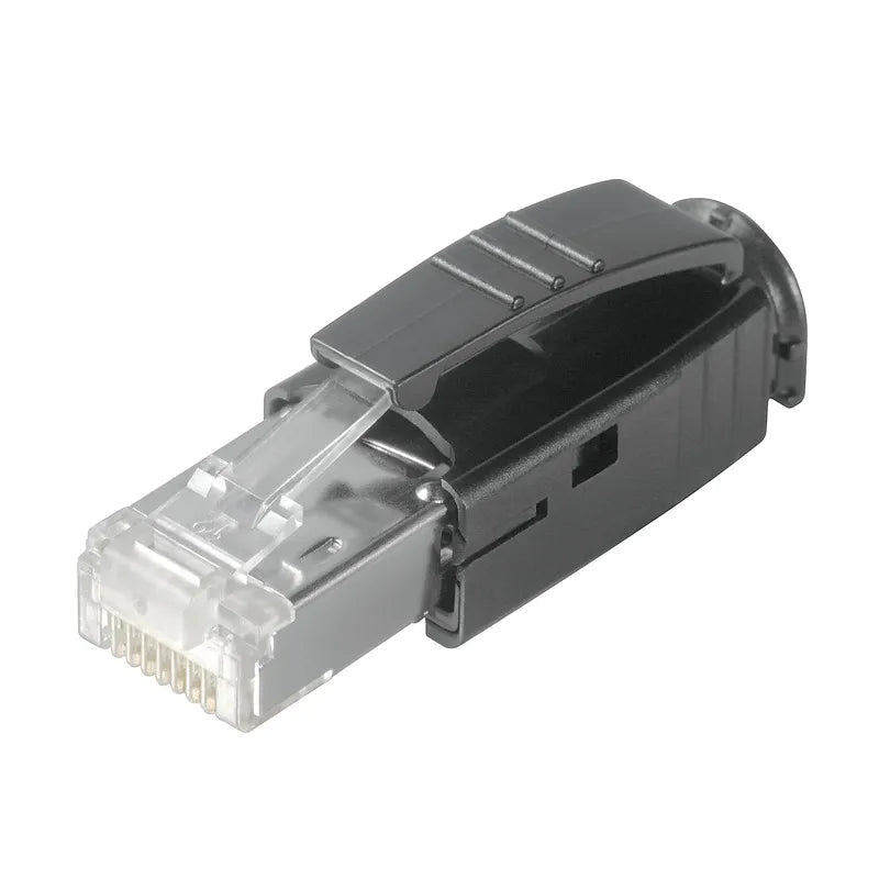 IE-PS-RJ45-TH-BK Conector macho RJ45 Cat 6A con protección antidoblado 6.2-7.1mm