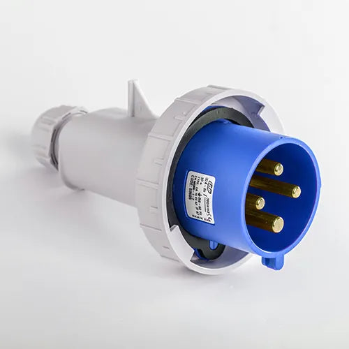 Clavija aérea 32A 3P+T 230VCA 9h Azul IP66-IP67