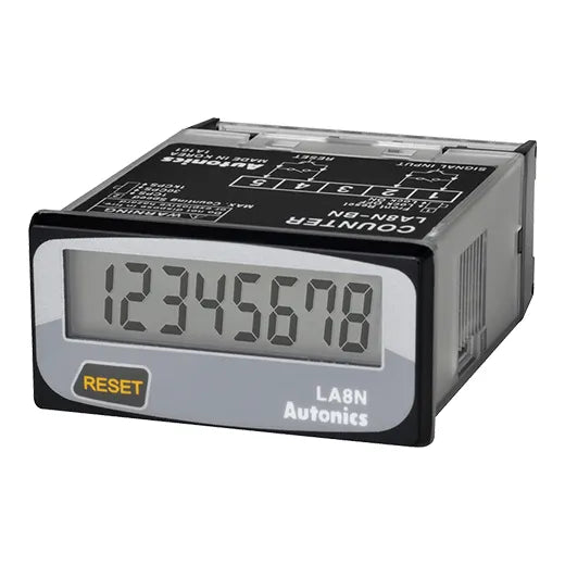 LA8N-BF Contador totalizador 8dig 48WX22H Indicador entrada 24-240VCA/6-240VCD