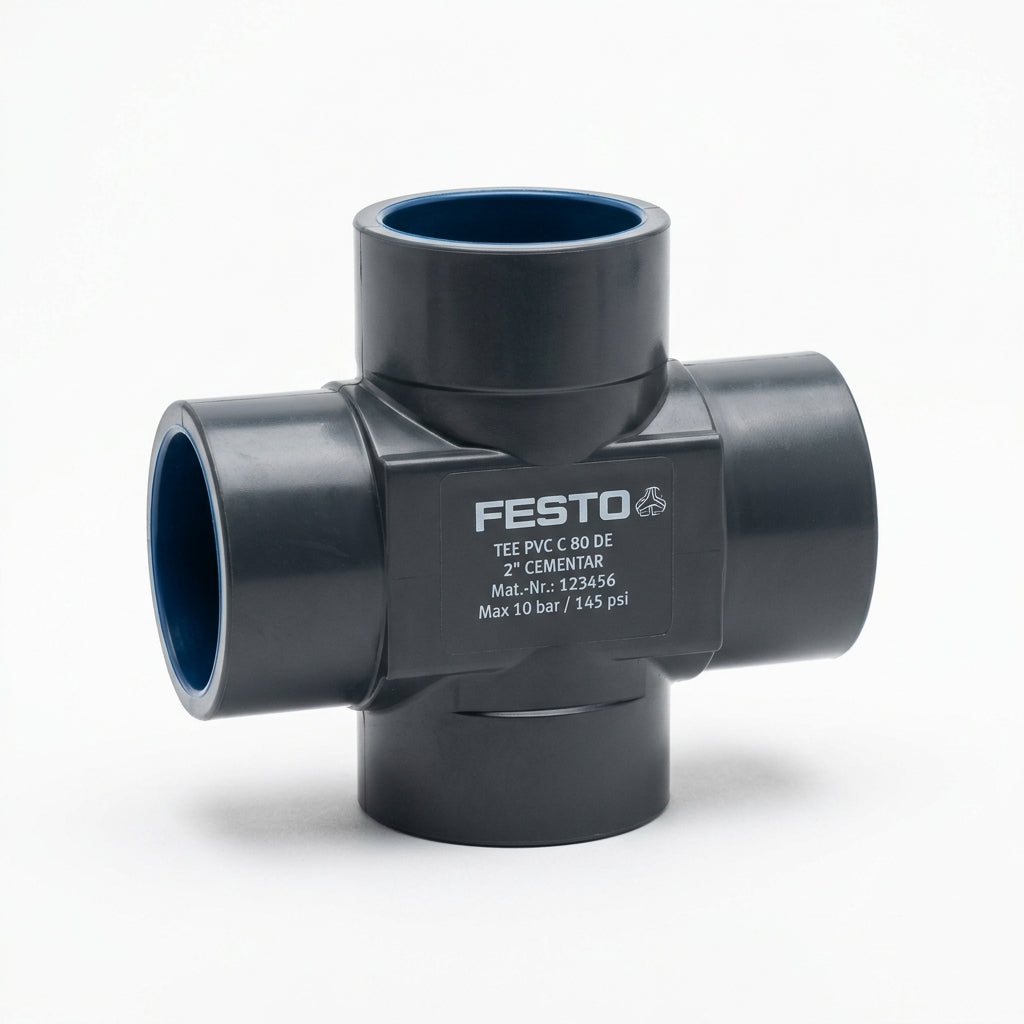 FESTO TEE PVC C 80 DE 2" CEMENTAR