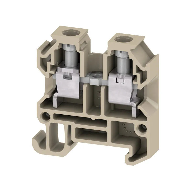 AKZ 4 Clema de paso Montaje TS15 4mm² 24-12AWG 32A 400VCA Beige
