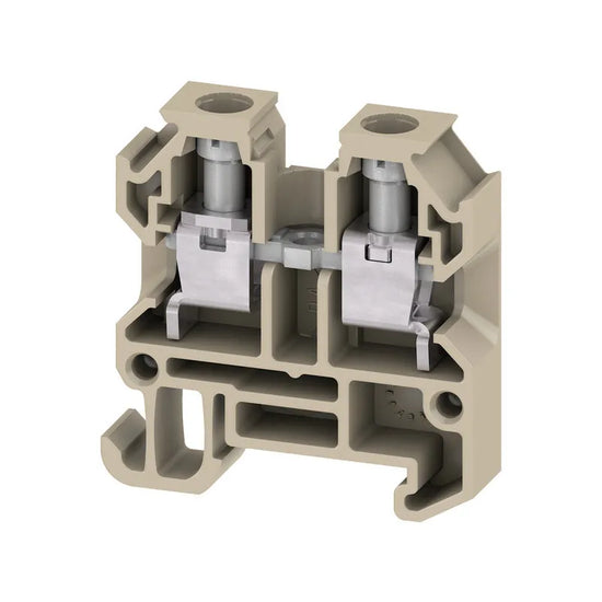 AKZ 4 Clema de paso Montaje TS15 4mm² 24-12AWG 32A 400VCA Beige