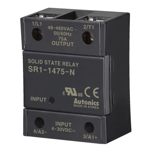 SR1-4275-N SSR monofásico 75A Input 90-240VCA Output 24-240VCA cruce por cero