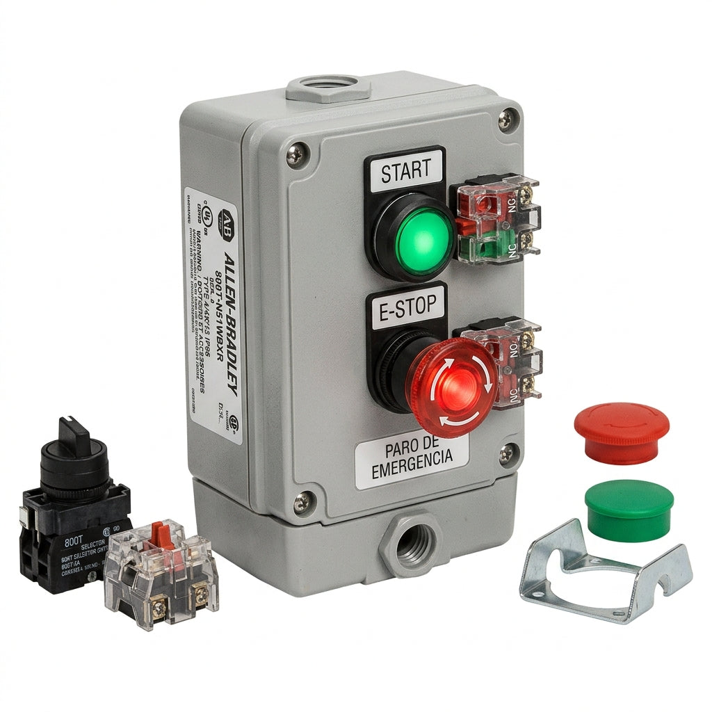 ALLEN-BRADLEY 800T-N51WBXR BOTONES PULSADORES BOTONERAS Y ACCESORIOS