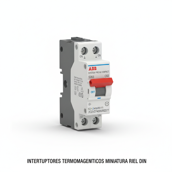 ABB 2CDV274006R0377 INTERRUPTORES TERMOMAGNETICOS MINIATURA RIEL DIN