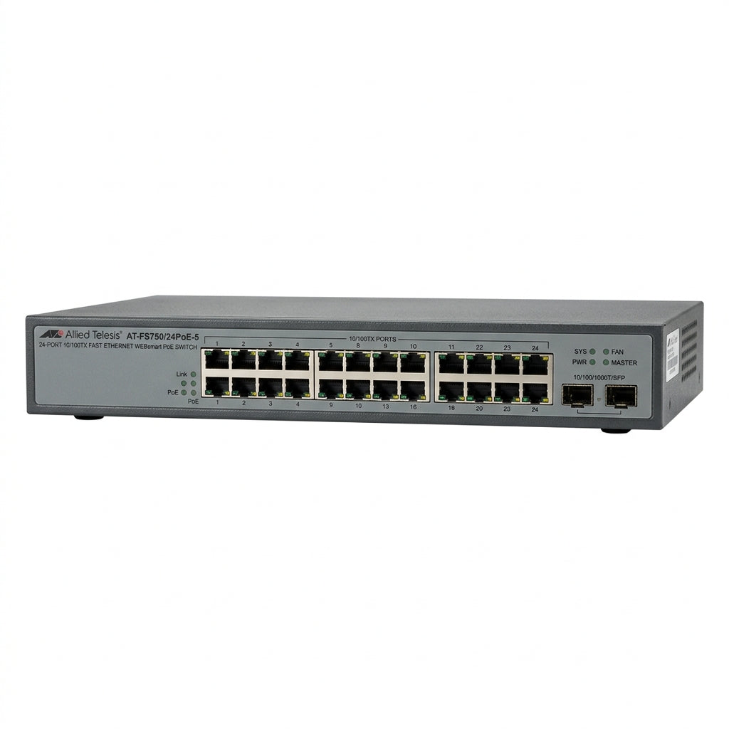 ALLIED-TELESYN AT-FS750-24POE-PC-5 EQUIPO DATACOM (REDES Y CABLEADO ESTRUCTURADO)