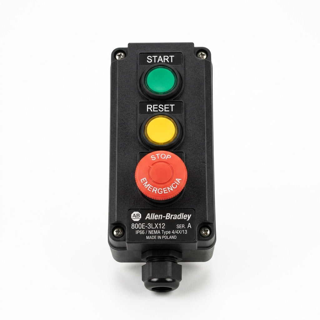 ALLEN-BRADLEY 800E-3LX12 BOTONES PULSADORES BOTONERAS Y ACCESORIOS