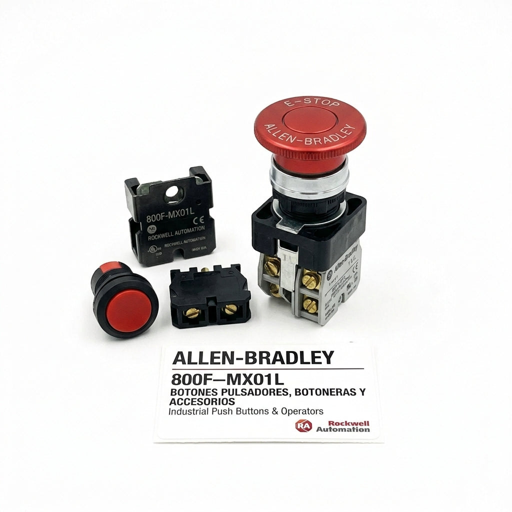 ALLEN-BRADLEY 800F-MX01L BOTONES PULSADORES BOTONERAS Y ACCESORIOS