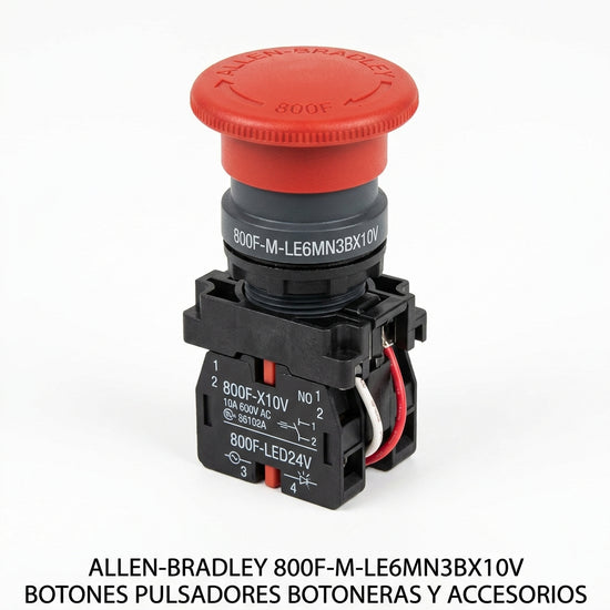 ALLEN-BRADLEY 800F-M-LE6MN3BX10V BOTONES PULSADORES BOTONERAS Y ACCESORIOS