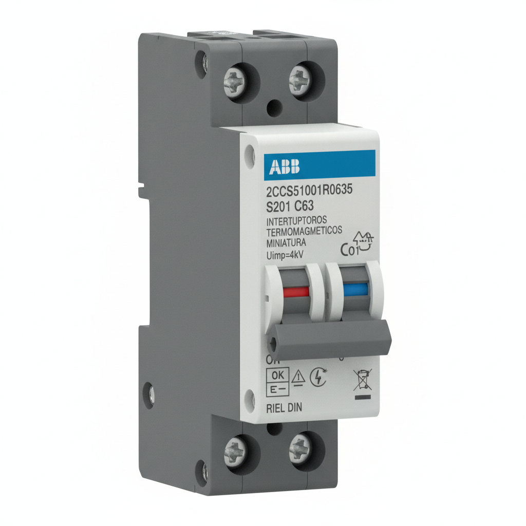 ABB 2CCS571001R0635 INTERRUPTORES TERMOMAGNETICOS MINIATURA RIEL DIN