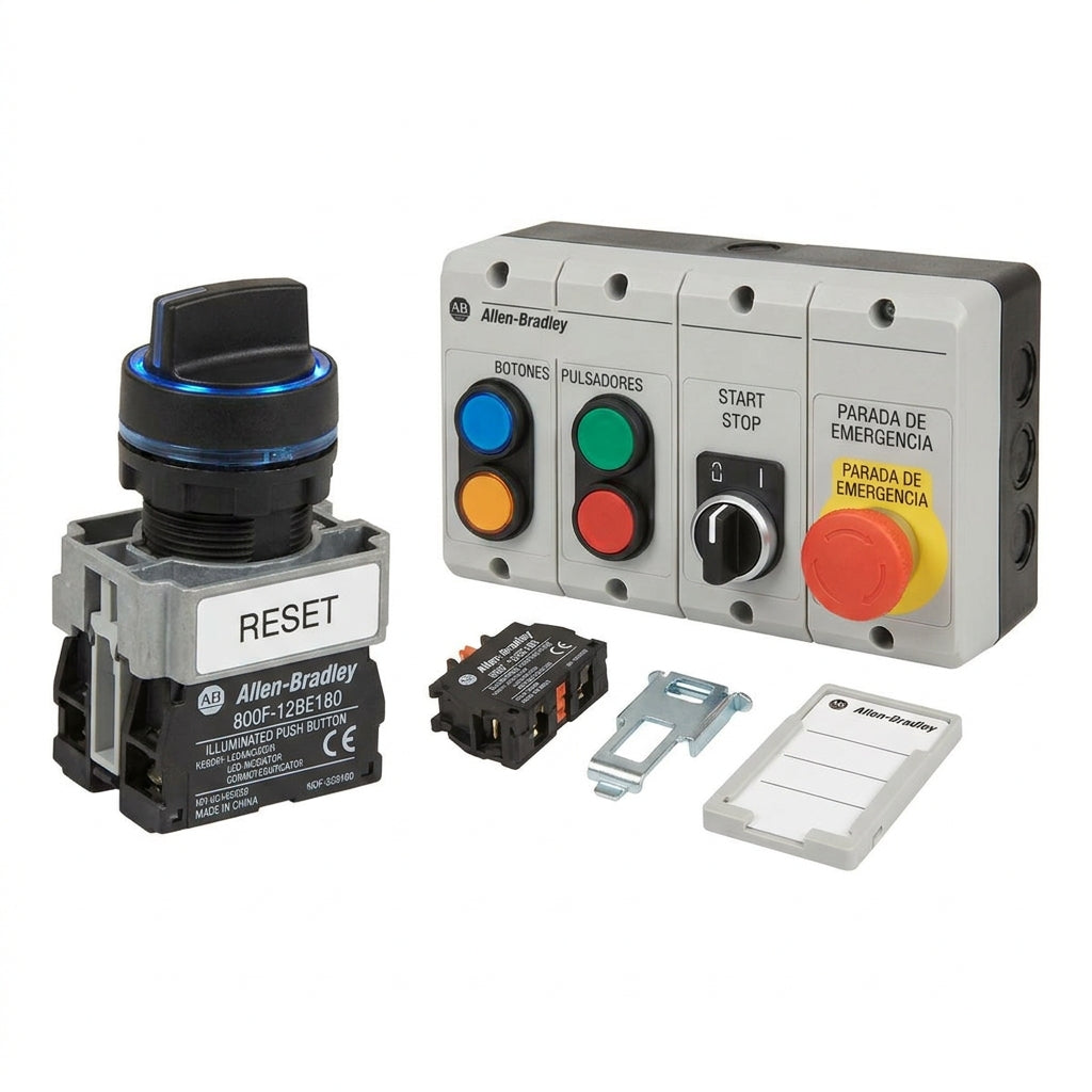 ALLEN-BRADLEY 800F-12BE180 BOTONES PULSADORES BOTONERAS Y ACCESORIOS
