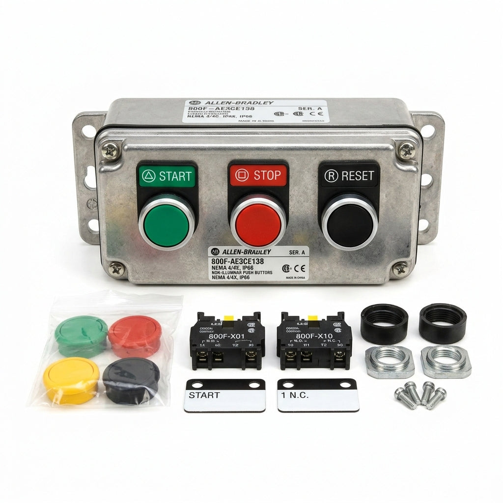 ALLEN-BRADLEY 800F-AE3CE138 BOTONES PULSADORES BOTONERAS Y ACCESORIOS