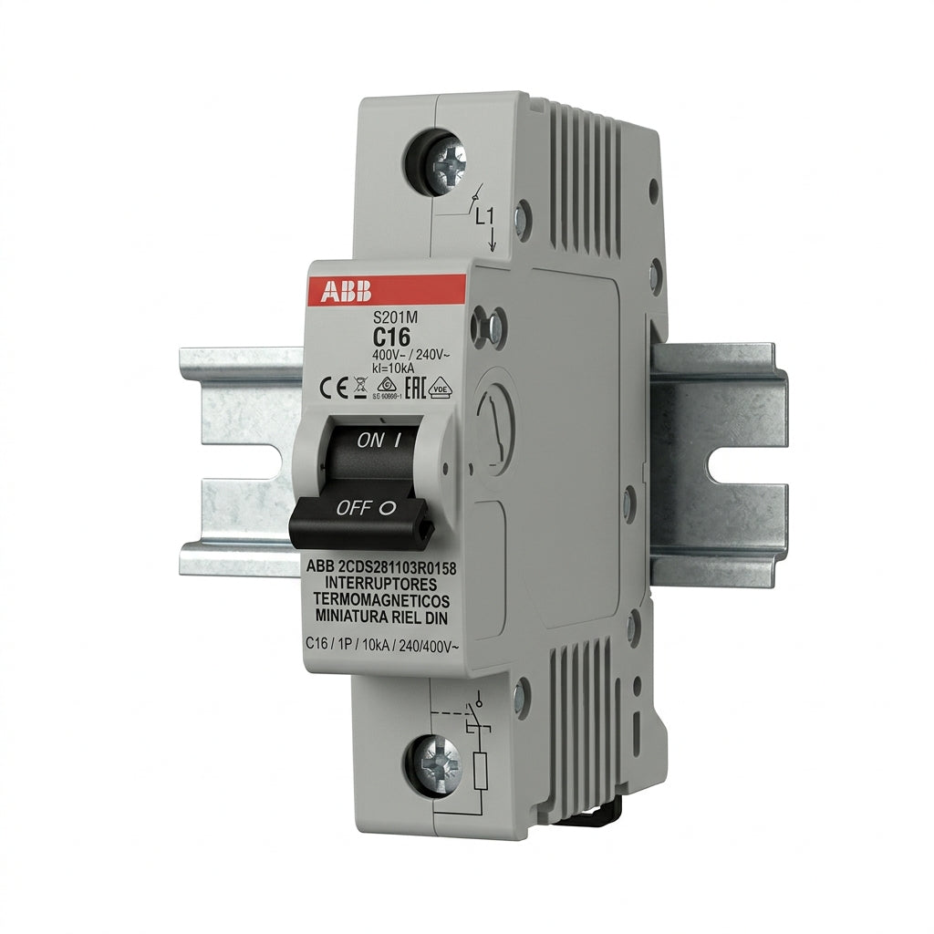 ABB 2CDS281103R0158 INTERRUPTORES TERMOMAGNETICOS MINIATURA RIEL DIN