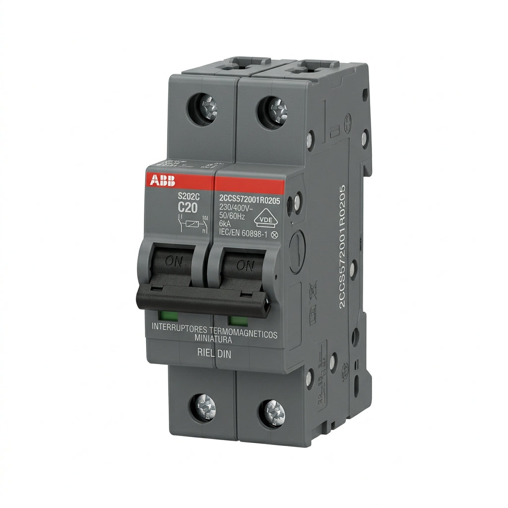 ABB 2CCS572001R0205 INTERRUPTORES TERMOMAGNETICOS MINIATURA RIEL DIN