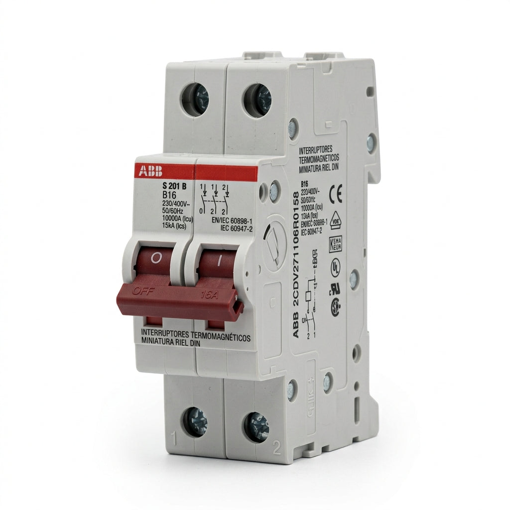 ABB 2CDV271106R0158 INTERRUPTORES TERMOMAGNETICOS MINIATURA RIEL DIN