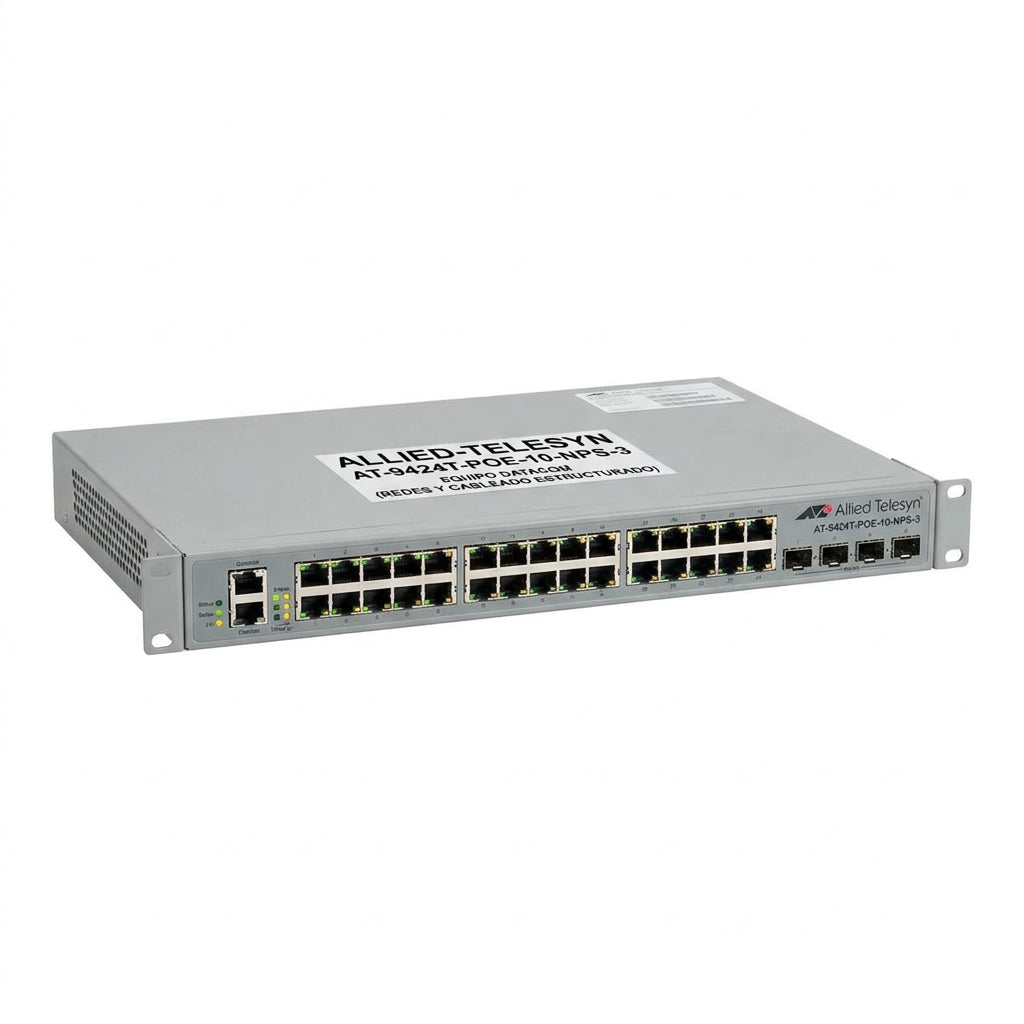 ALLIED-TELESYN AT-9424T-POE-10-NPS-3 EQUIPO DATACOM (REDES Y CABLEADO ESTRUCTURADO)