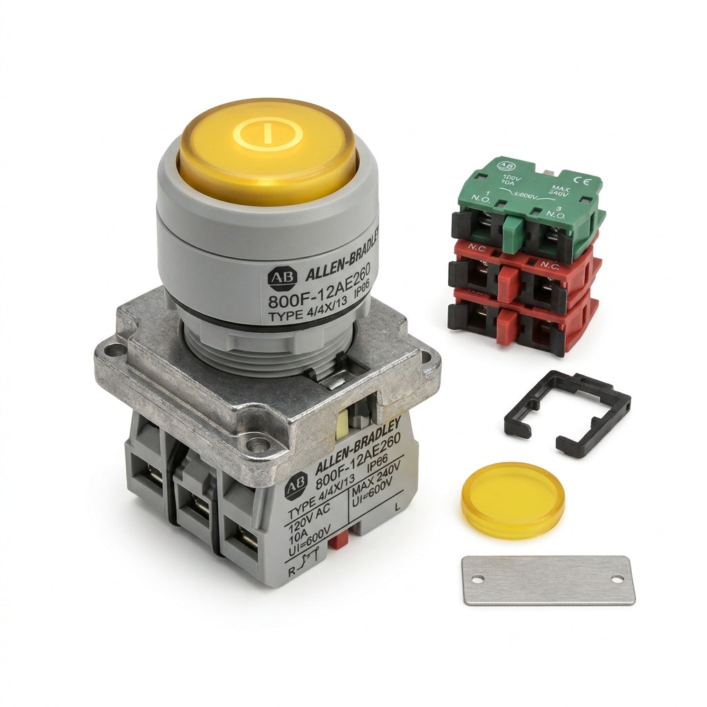 ALLEN-BRADLEY 800F-12AE260 BOTONES PULSADORES BOTONERAS Y ACCESORIOS