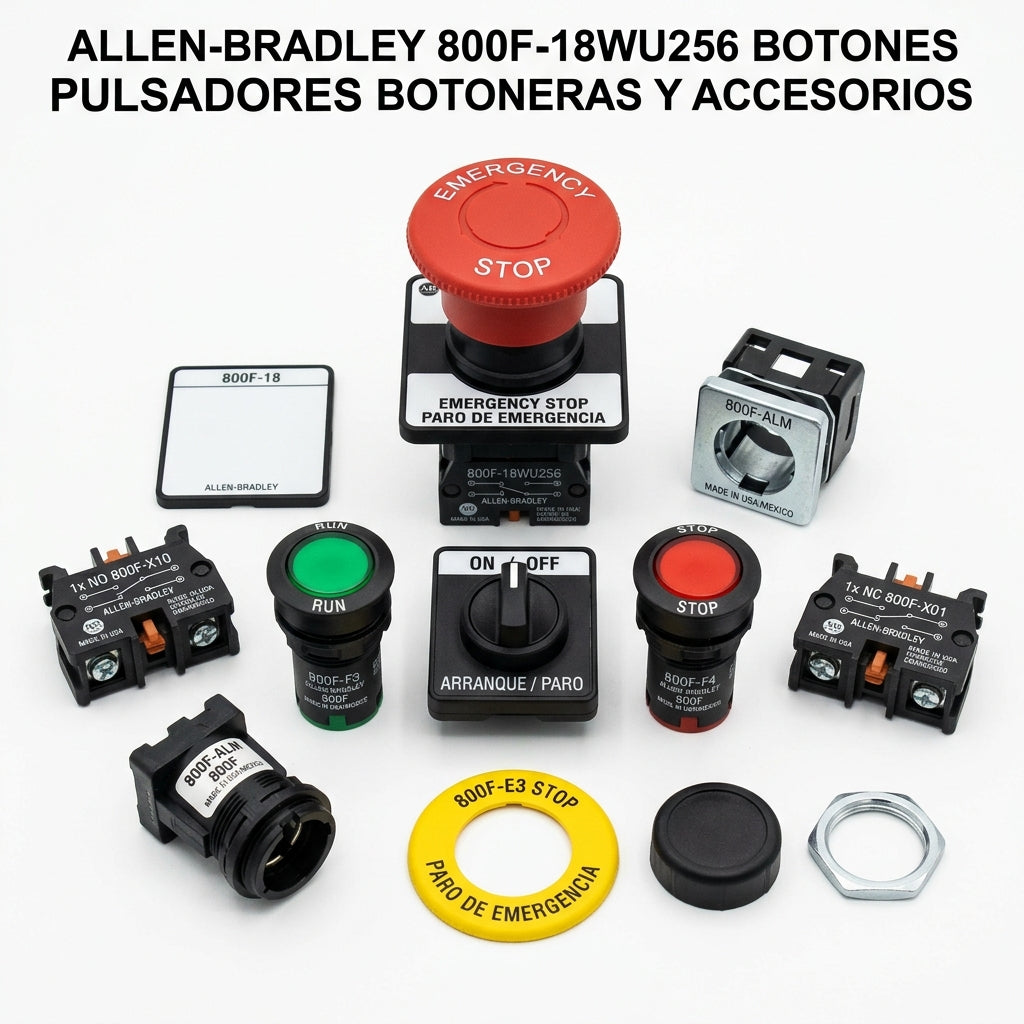 ALLEN-BRADLEY 800F-18WU256 BOTONES PULSADORES BOTONERAS Y ACCESORIOS