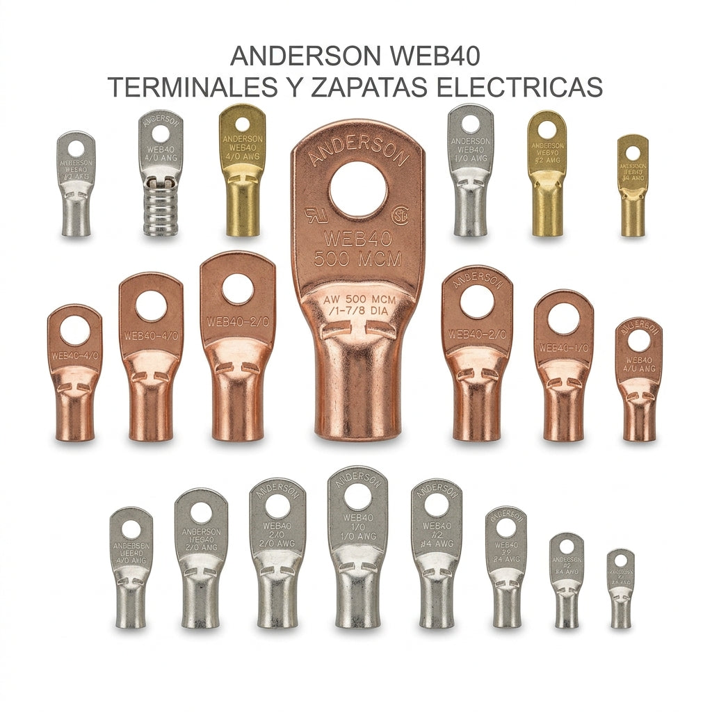 ANDERSON WEB40 TERMINALES Y ZAPATAS ELECTRICAS