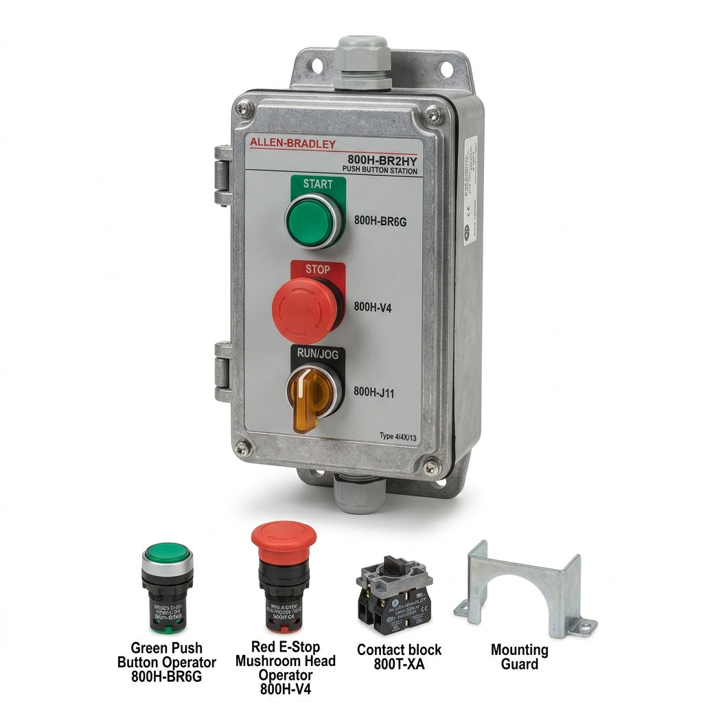 ALLEN-BRADLEY 800H-BR2HY BOTONES PULSADORES BOTONERAS Y ACCESORIOS