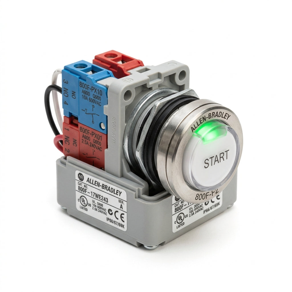 ALLEN-BRADLEY 800F-17WE243 BOTONES PULSADORES BOTONERAS Y ACCESORIOS