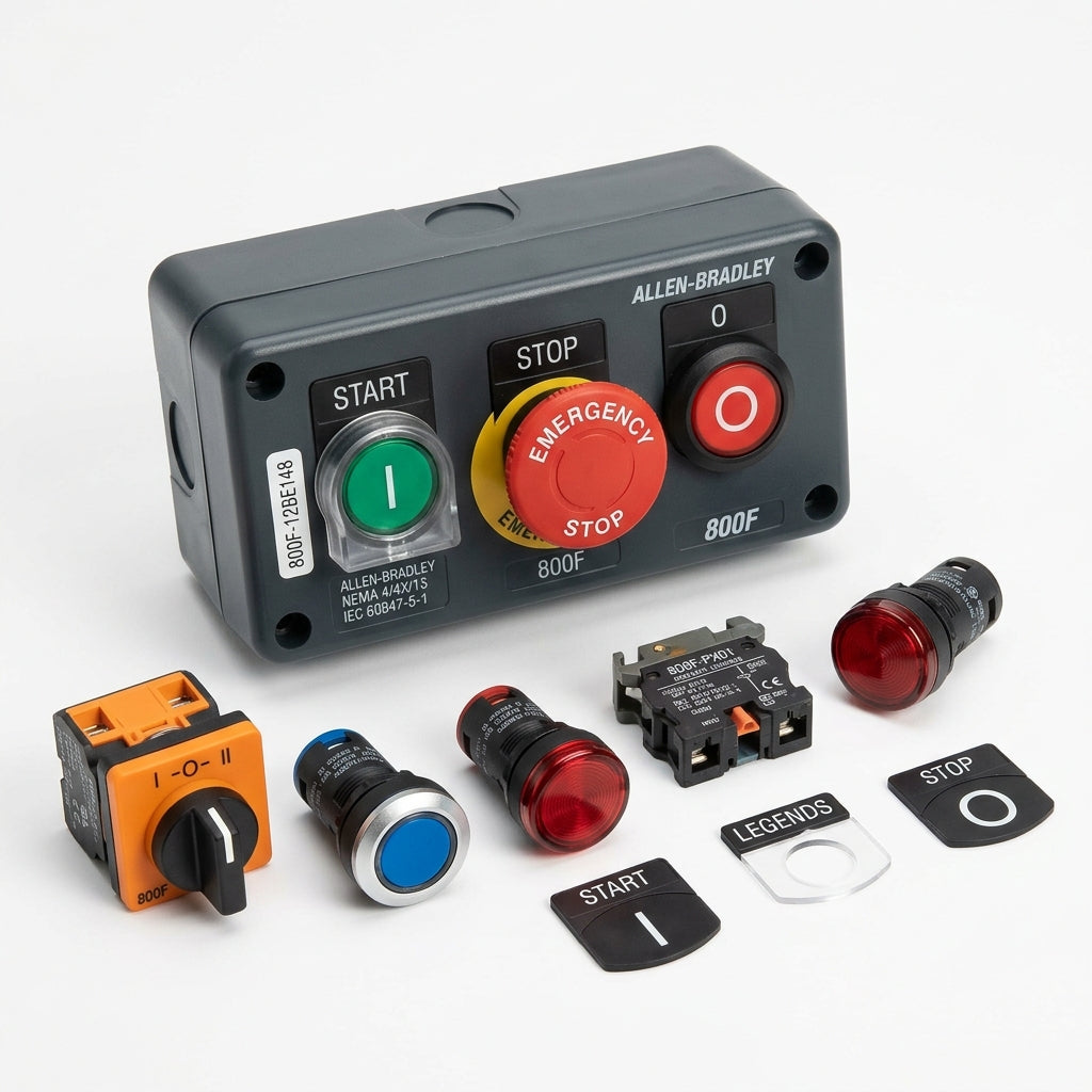 ALLEN-BRADLEY 800F-12BE148 BOTONES PULSADORES BOTONERAS Y ACCESORIOS