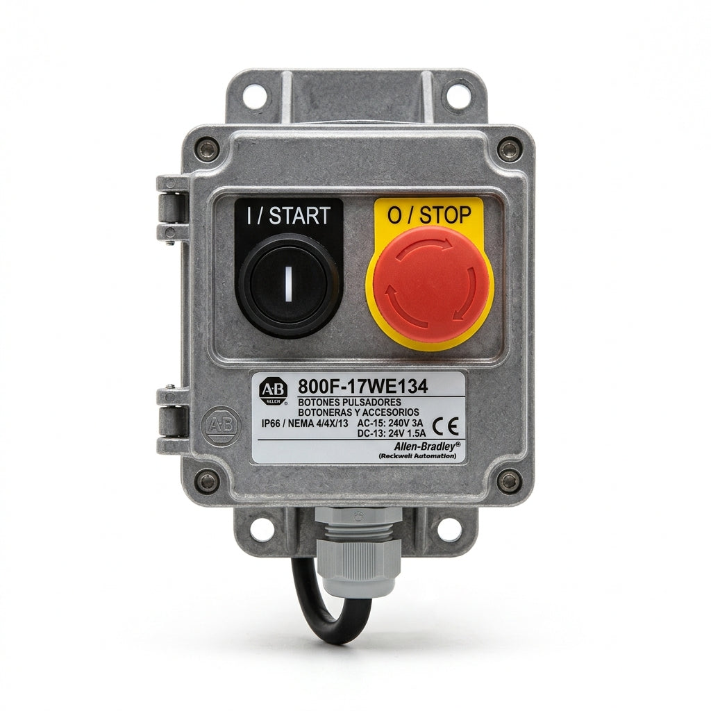 ALLEN-BRADLEY 800F-17WE134 BOTONES PULSADORES BOTONERAS Y ACCESORIOS