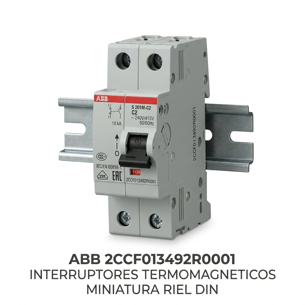 ABB 2CCF013492R0001 INTERRUPTORES TERMOMAGNETICOS MINIATURA RIEL DIN