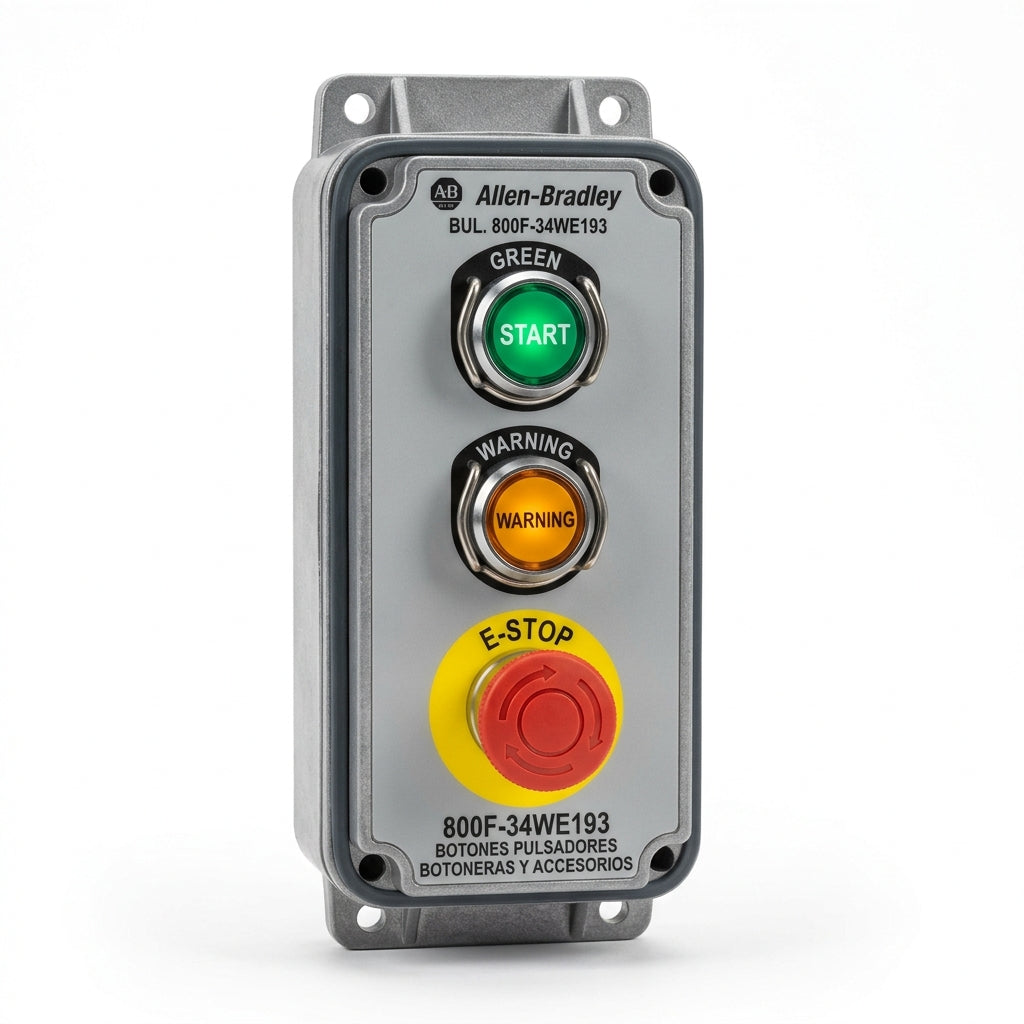 ALLEN-BRADLEY 800F-34WE193 BOTONES PULSADORES BOTONERAS Y ACCESORIOS