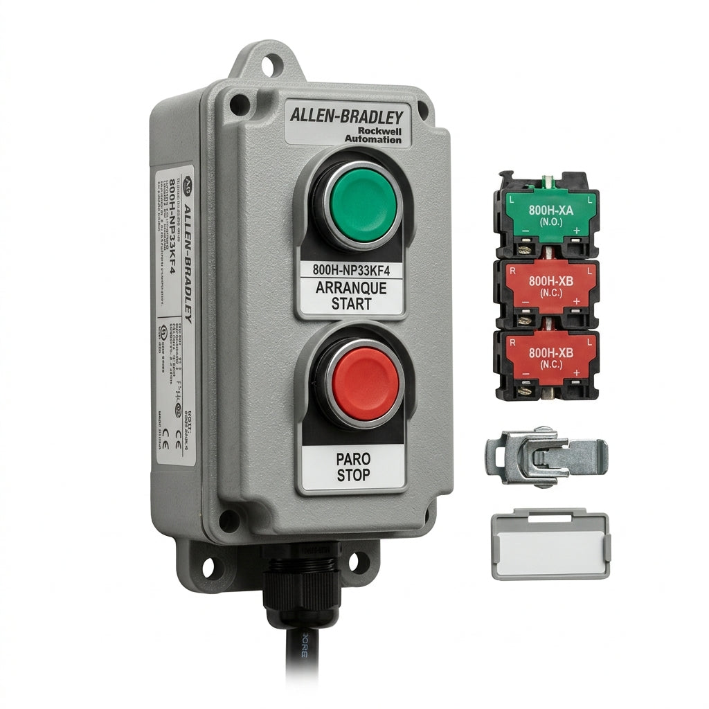 ALLEN-BRADLEY 800H-NP33KF4 BOTONES PULSADORES BOTONERAS Y ACCESORIOS