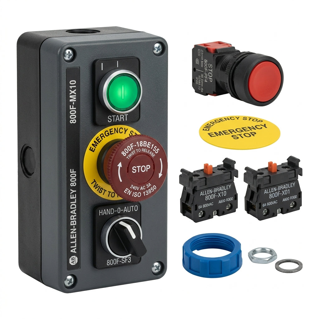 ALLEN-BRADLEY 800F-18BE155 BOTONES PULSADORES BOTONERAS Y ACCESORIOS
