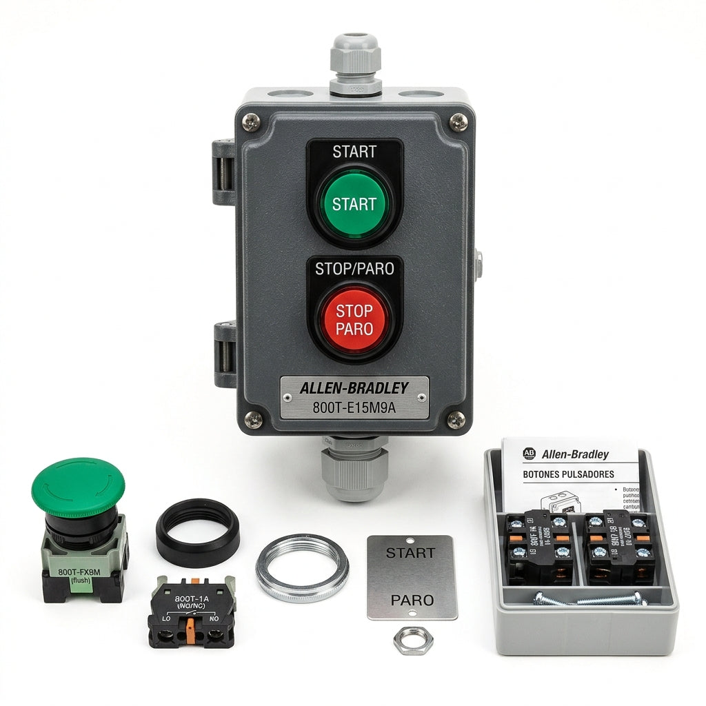 ALLEN-BRADLEY 800T-E15M9A BOTONES PULSADORES BOTONERAS Y ACCESORIOS