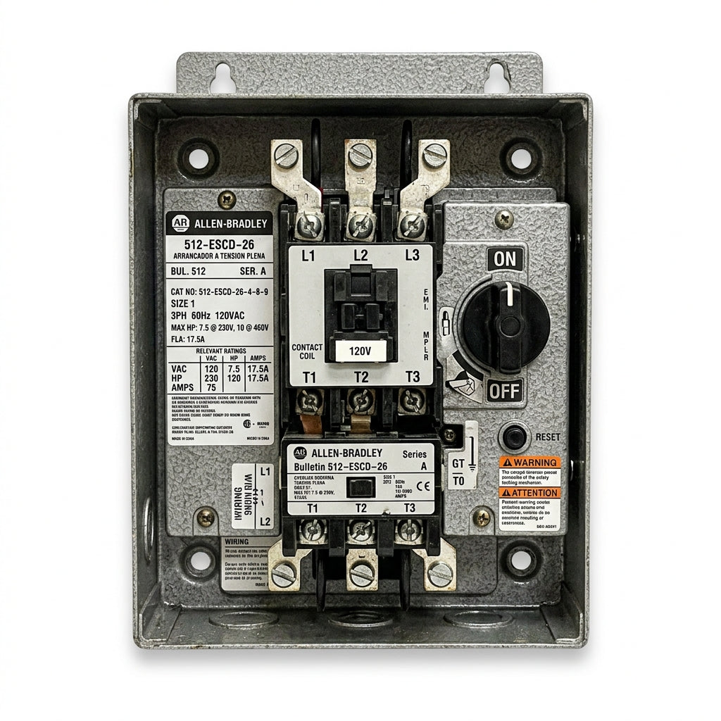 ALLEN-BRADLEY 512-ESCD-26 ARRANCADORES A TENSION PLENA