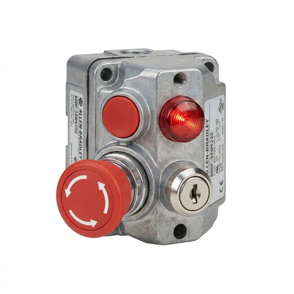 ALLEN-BRADLEY 800F-34WE222 BOTONES PULSADORES BOTONERAS Y ACCESORIOS